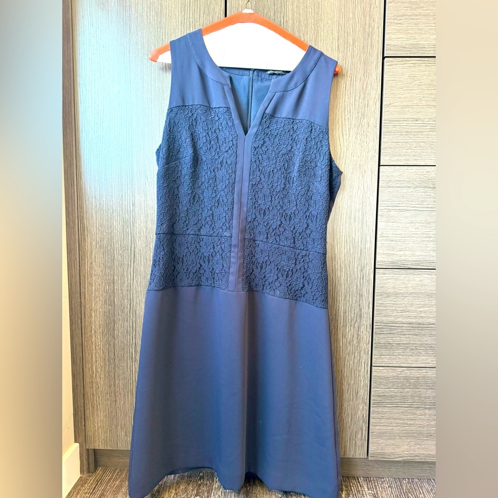 Ann Taylor navy blue lace dress